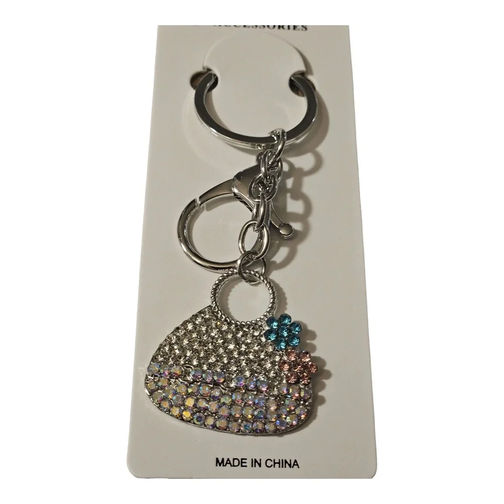 Choose Any 3 Bag Charms Keychains Rhinestone‎ Teddy Bear Butterfly Y2K